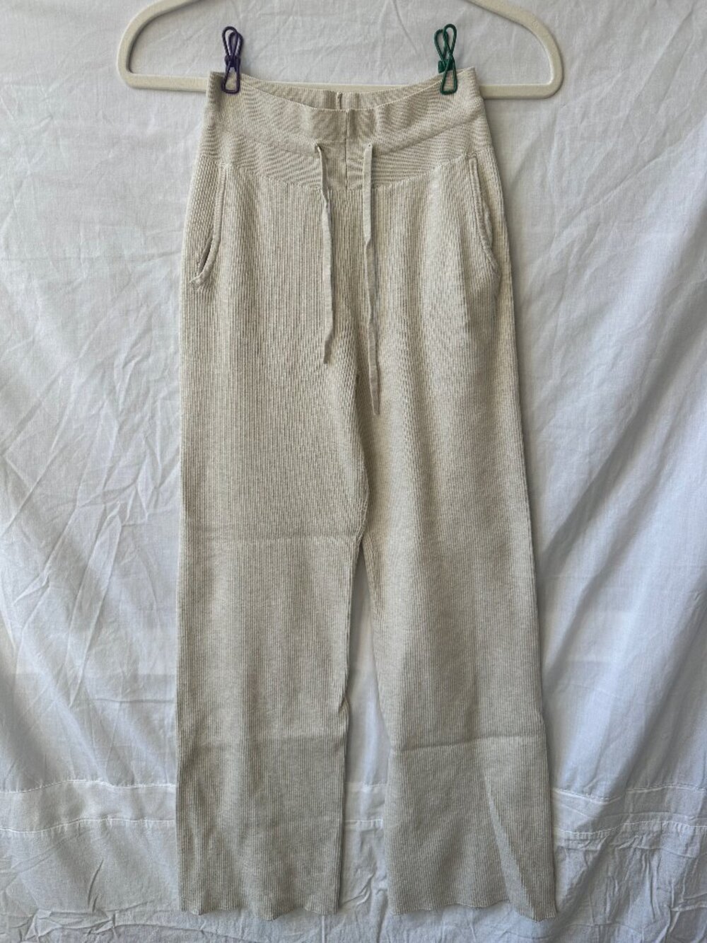 Uniqlo Washable Knit Ribbed Pants Sz S